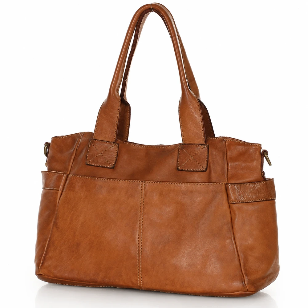 PELLE LAVATA Torebka Damska ShopperBag A4 Skórzana Na Ramię Old Look Duża