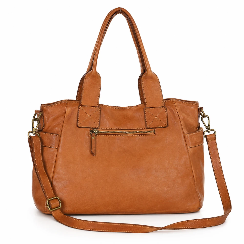 PELLE LAVATA Torebka Damska ShopperBag A4 Skórzana Na Ramię Old Look Duża