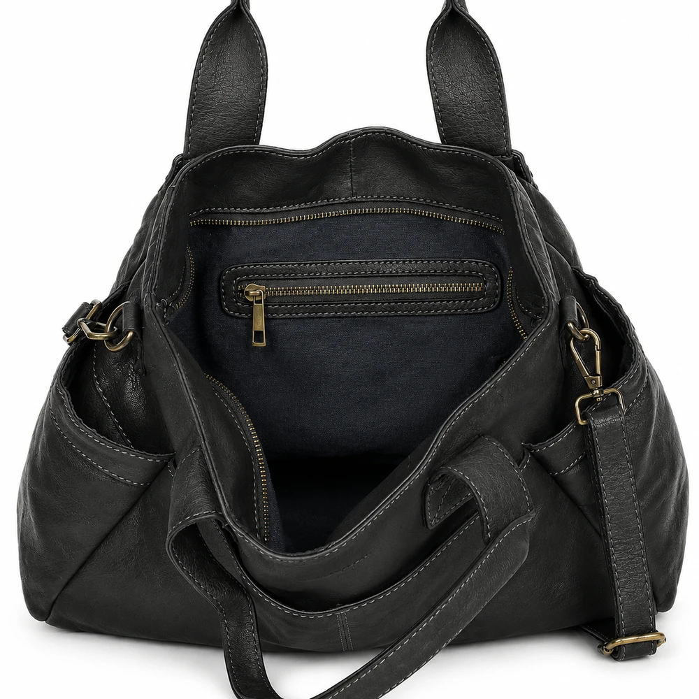 PELLE LAVATA Torebka Damska ShopperBag A4 Skórzana Na Ramię Old Look Duża