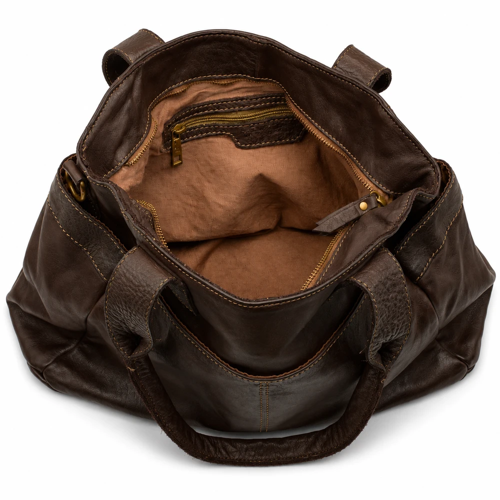 PELLE LAVATA Torebka Damska ShopperBag A4 Skórzana Na Ramię Old Look Duża