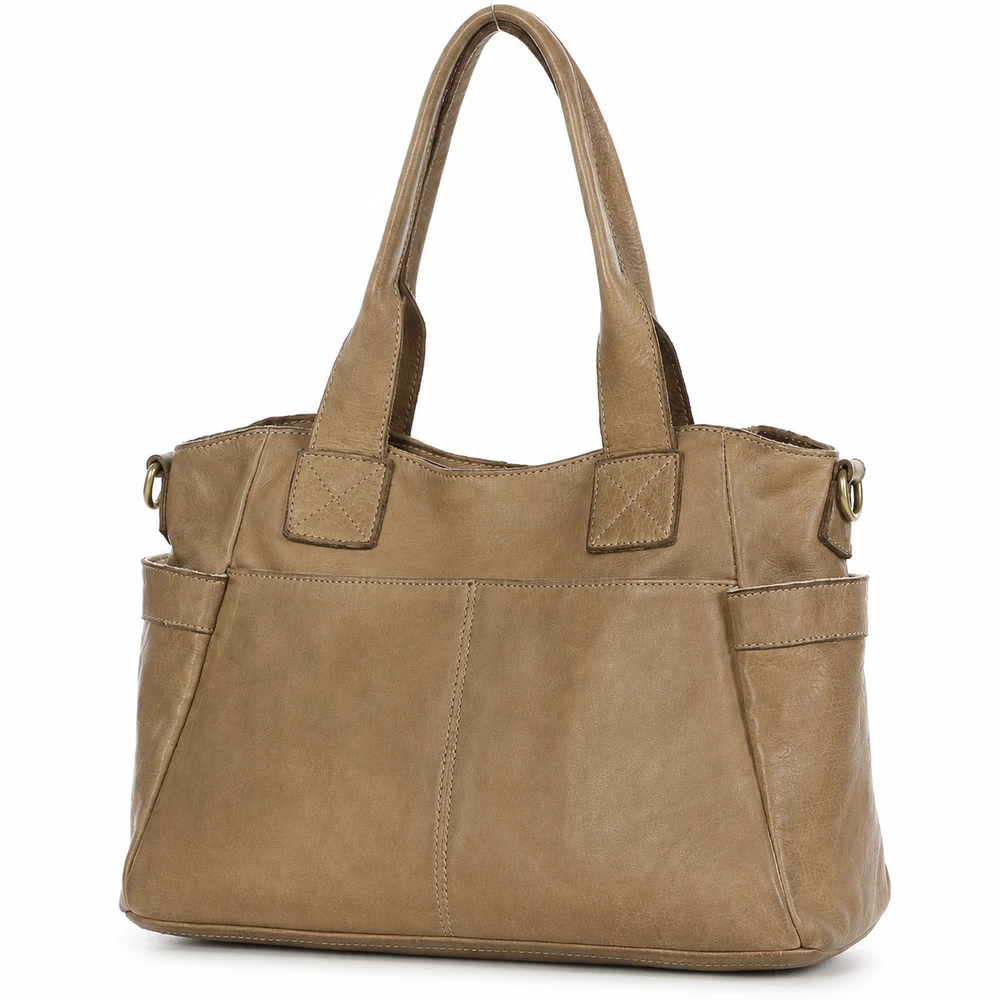 PELLE LAVATA Torebka Damska ShopperBag A4 Skórzana Na Ramię Old Look Duża