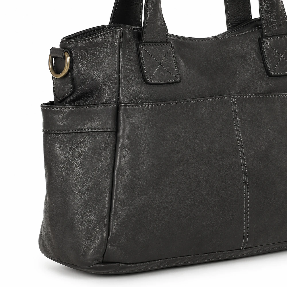PELLE LAVATA Torebka Damska ShopperBag A4 Skórzana Na Ramię Old Look Duża