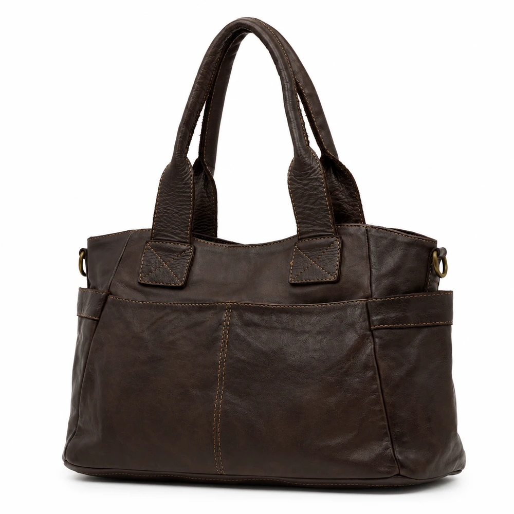 PELLE LAVATA Torebka Damska ShopperBag A4 Skórzana Na Ramię Old Look Duża