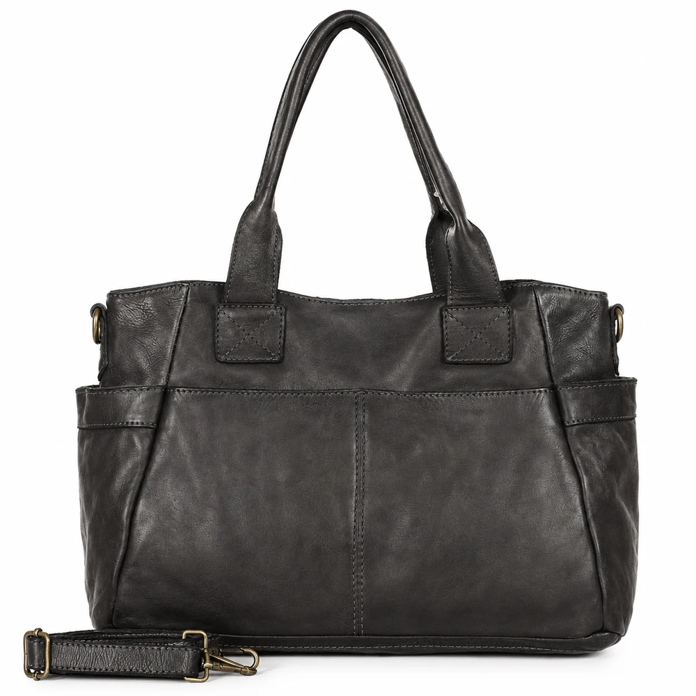 PELLE LAVATA Torebka Damska ShopperBag A4 Skórzana Na Ramię Old Look Duża