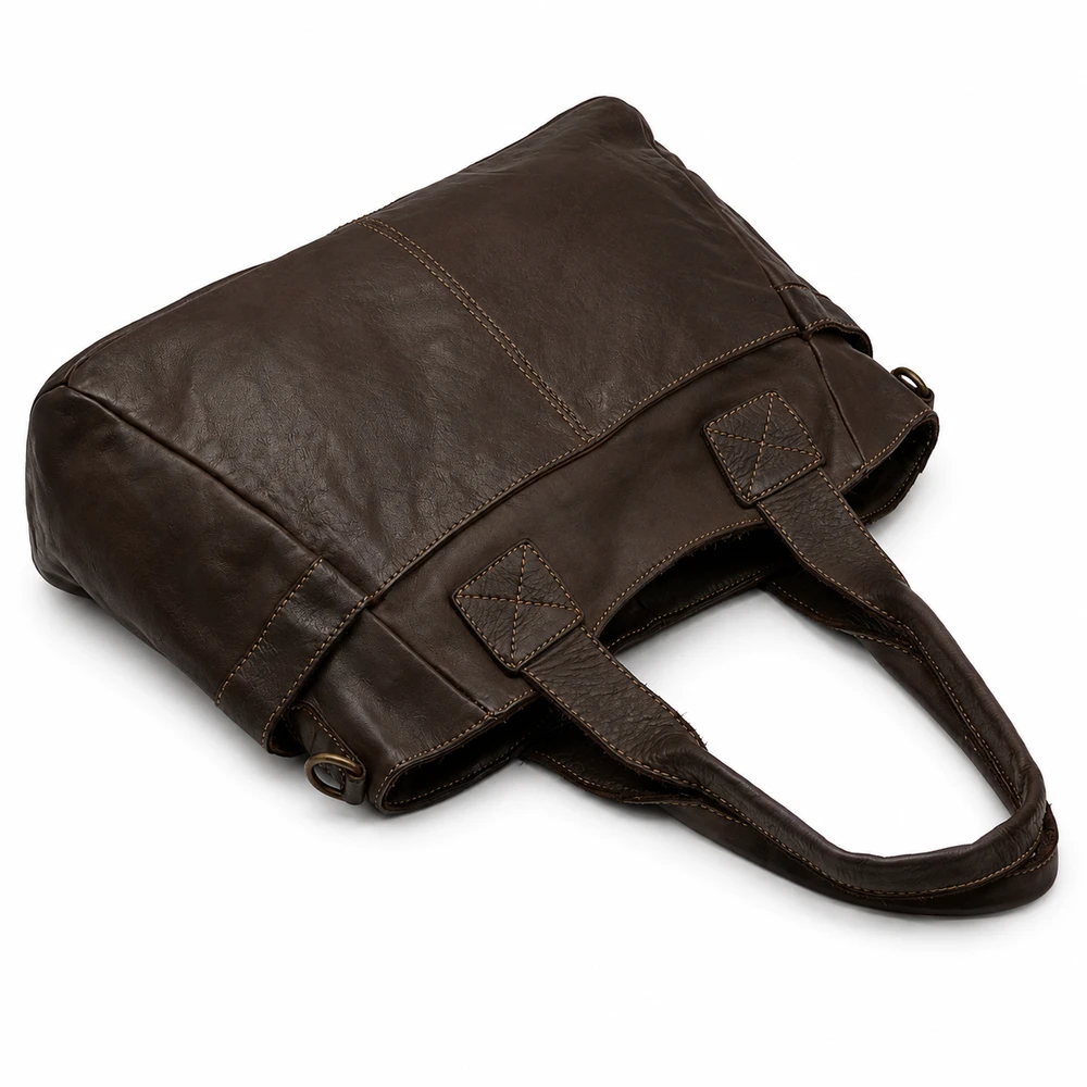 PELLE LAVATA Torebka Damska ShopperBag A4 Skórzana Na Ramię Old Look Duża