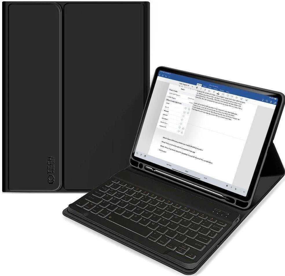 Tech-Protect SC Pen + Keyboard Apple iPad 10.9” 10 / 2022 / 11” 11 / 2025 – dėklas planšetiniam kompiuteriui juodos spalvos