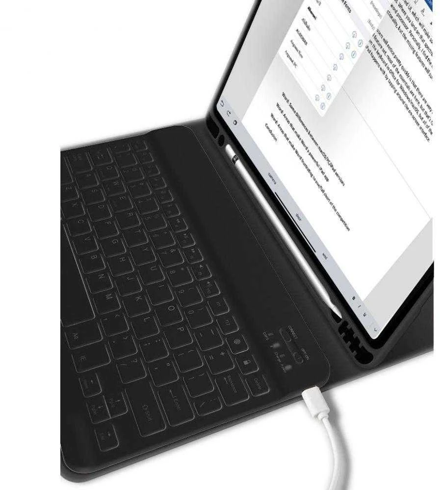 Tech-Protect SC Pen + Keyboard Apple iPad 10.9” 10 / 2022 / 11” 11 / 2025 – dėklas planšetiniam kompiuteriui juodos spalvos
