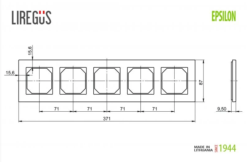 Liregus Penkiavietis rėmelis EPSILON, baltas