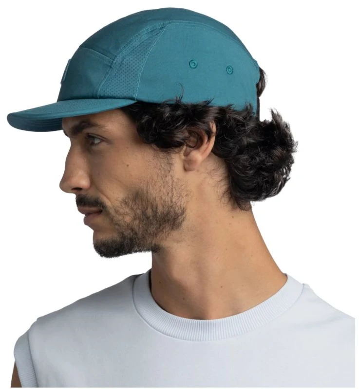 Penkių panelių kepurė su snapeliu BUFF 5 Panel Go, žalsvai mėlyna