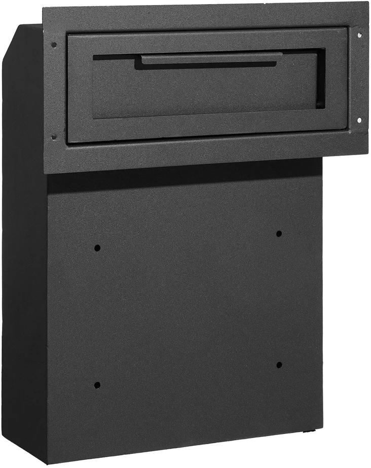 VEVOR Pašto dežutė 12x6x16" su raktu juoda