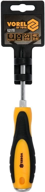 Per kiaurai einantis atsuktuvas, šešiakampis, PH1 × 75 mm (62170)