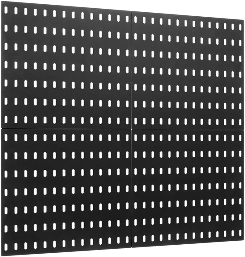 VEVOR Plastikinis perforuotas skydas 28 x 28 cm, juodas