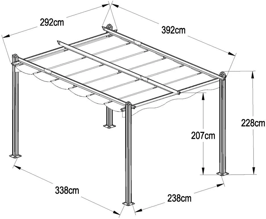 Pergola HECHT PERGOLA 4x3, 4 x 3 m