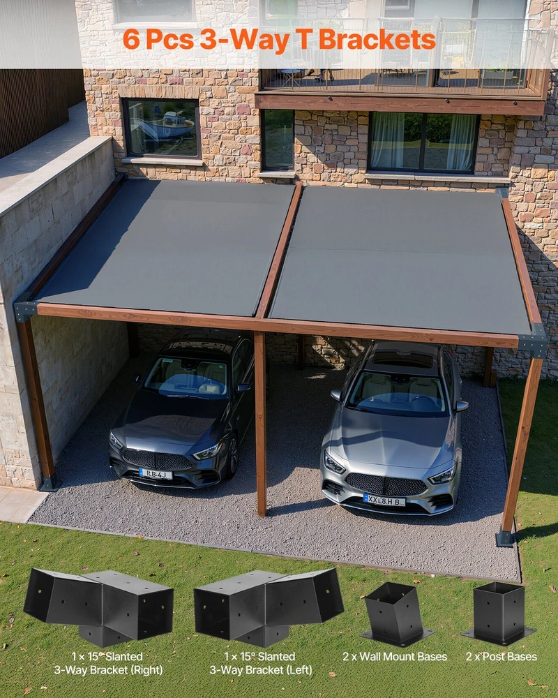 Vevor Pergolės laikiklių rinkinys, 92x92 mm medienai