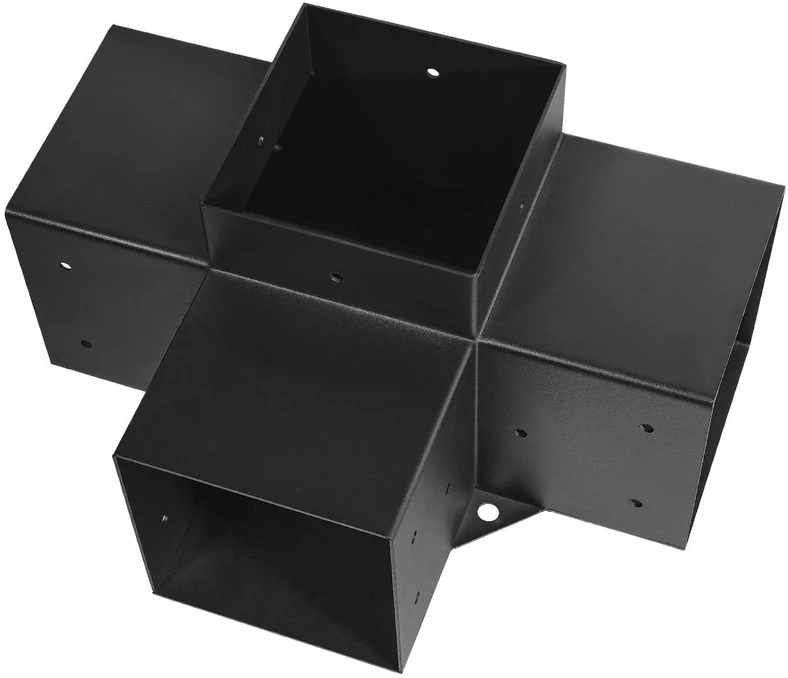 Vevor Pergolos laikiklių rinkinys 152,4 x 152,4 mm, 4 krypčių tvirtas kampinis laikiklis, stulpo pagrindas
