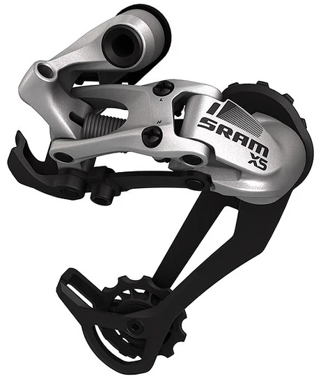 Galinis pavarų perjungėjas SRAM X5 medium cage 9-speed sidabrinis