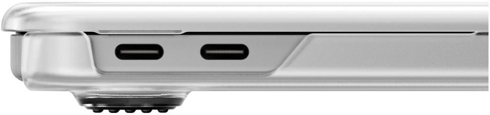 Uniq Claro dėklas, skirtas „MacBook Neo“ – permatomas