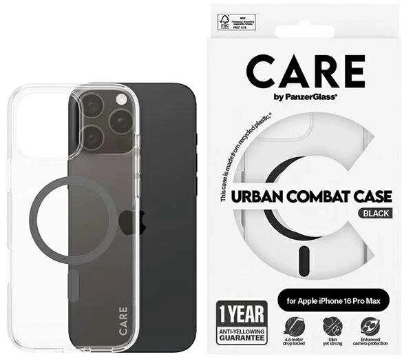 Panzer Glass CARE Flagship Case | Galinis viršelis | Apple | iPhone 16 Pro Max | Perdirbtas plastikas | Skaidrus | MagSafe