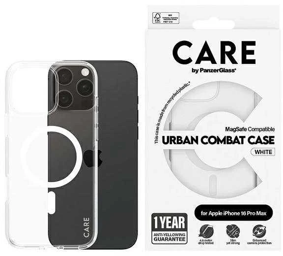 Panzer Glass CARE by PanzerGlass Flagship Apple iPhone 16 Pro Max 6.9" dėklas telefonui baltos spalvos/dėklas telefonui baltos spalvos MagSafe 1340
