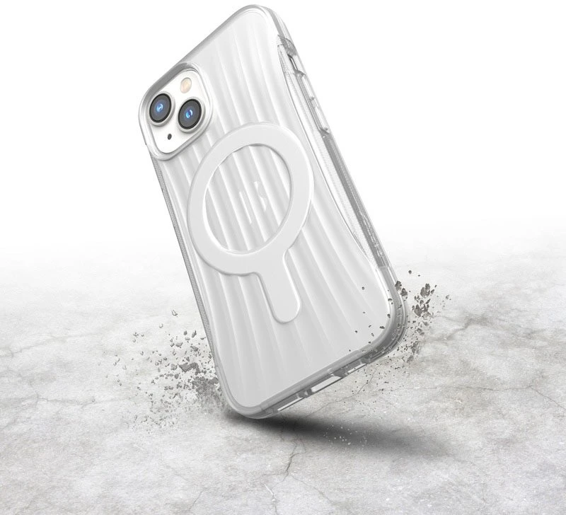 Permatomas biologiškai skaidus dėklas iPhone 14, X-Doria Raptic Clutch MagSafe