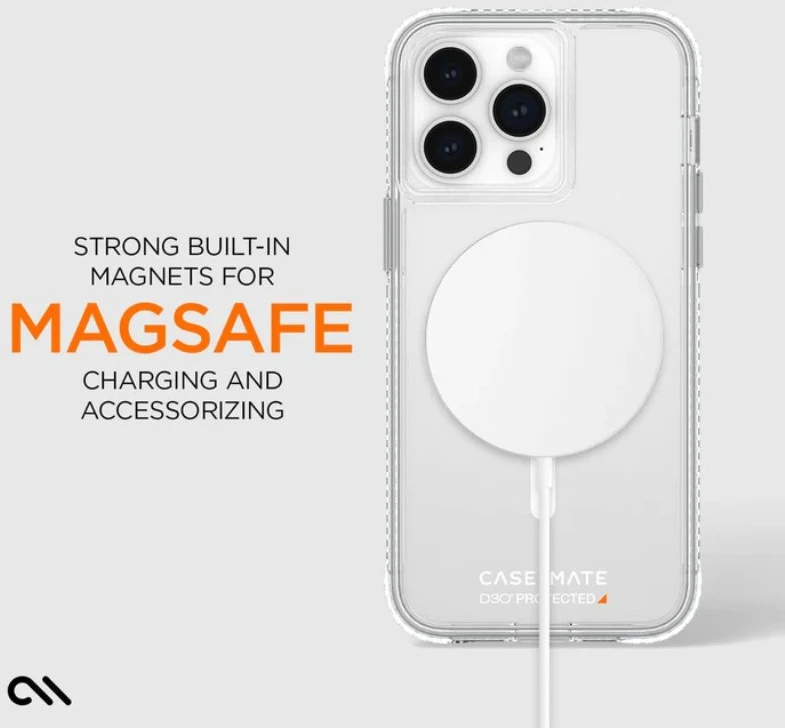 Case-Mate Ultra Tough plus D3O MagSafe - Apple iPhone 15 Pro Max dėklas Clear