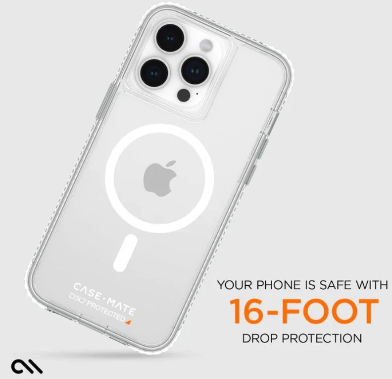 Case-Mate Ultra Tough plus D3O MagSafe - Apple iPhone 15 Pro Max dėklas Clear