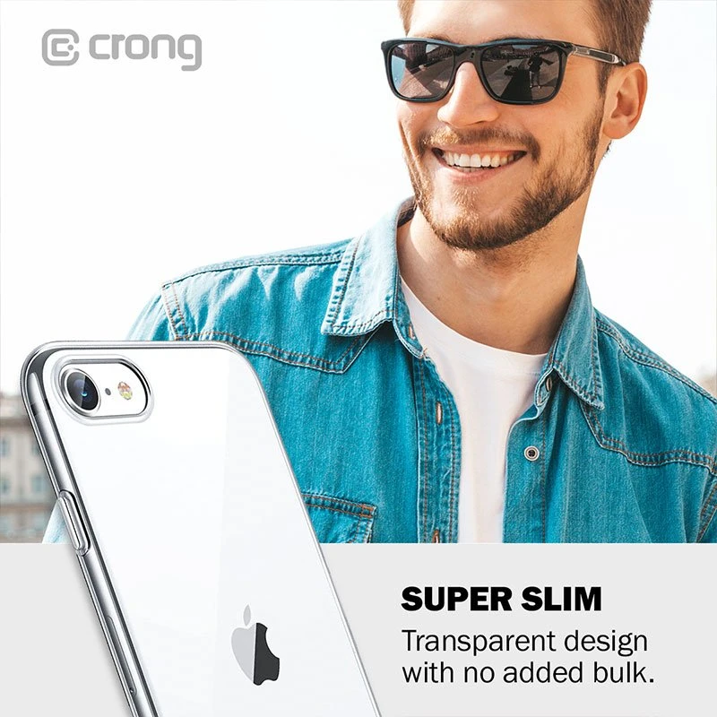 Crong Crystal Slim Cover - Protective dėklas skirtas SE 2020 / Apple iPhone 8 / 7 clear