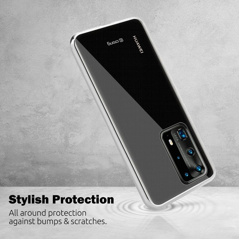 Crong Crystal Slim Cover - Protective dėklas skirtas Huawei P40 Pro Clear