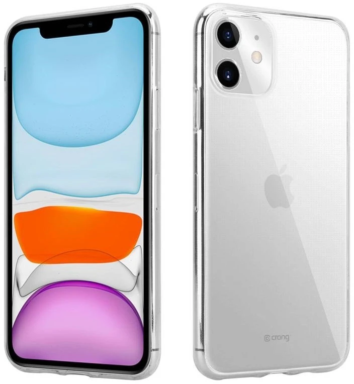 Crong Crystal Slim Cover - Flexible dėklas skirtas Apple iPhone 11 Clear