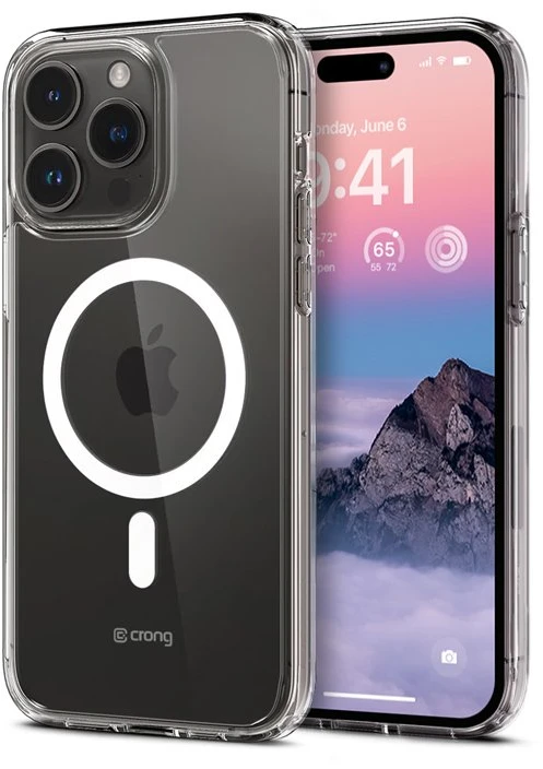 Crong Clear MAG Cover Magnetic dėklas skirtas Apple iPhone 14 Pro Max Clear