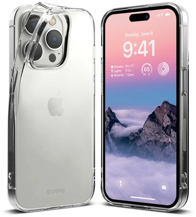 Crong Crystal Slim dėklas skirtas Apple iPhone 14 Pro Max Clear