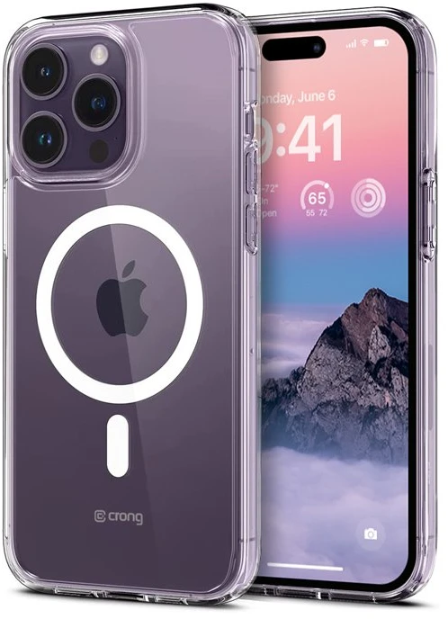Crong Clear MAG Cover Magnetic dėklas skirtas Apple iPhone 14 Pro Max Clear