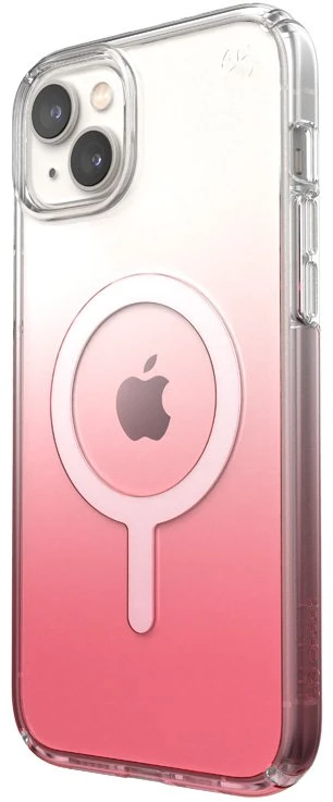 Speck Presidio Perfect-Clear + Ombre + MagSafe - dėklas skirtas Apple iPhone 15 Plus / 14 Plus su MICROBAN coating Clear / Vintage Rose Fade