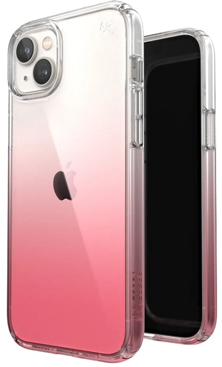 Speck Presidio Perfect-Clear + Ombre - dėklas skirtas Apple iPhone 15 Plus / 14 Plus su MICROBAN Clear / Vintage Rose Fade