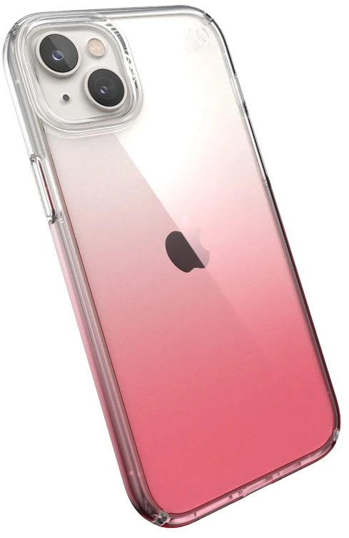 Speck Presidio Perfect-Clear + Ombre - dėklas skirtas Apple iPhone 15 Plus / 14 Plus su MICROBAN Clear / Vintage Rose Fade
