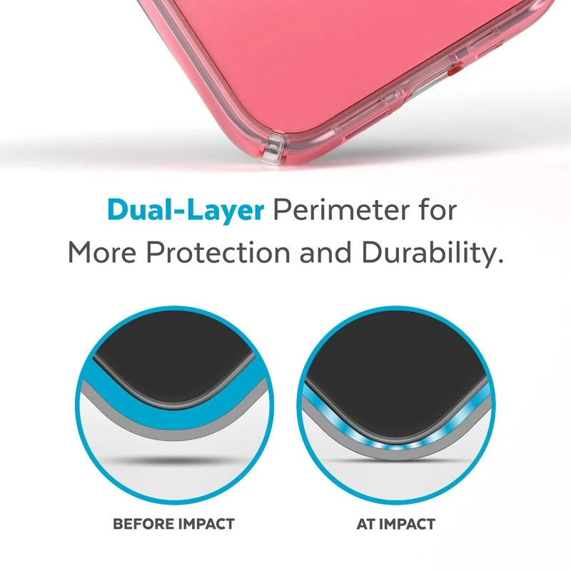 Speck Presidio Perfect-Clear + Ombre + MagSafe - dėklas skirtas Apple iPhone 15 Plus / 14 Plus su MICROBAN coating Clear / Vintage Rose Fade
