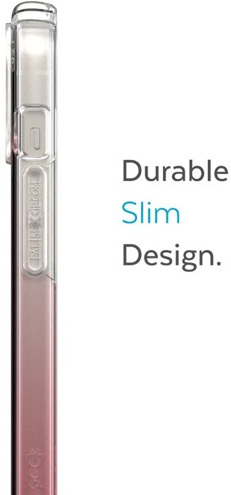 Speck Presidio Perfect-Clear + Ombre - dėklas skirtas Apple iPhone 15 Plus / 14 Plus su MICROBAN Clear / Vintage Rose Fade