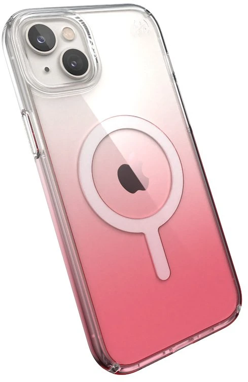 Speck Presidio Perfect-Clear + Ombre + MagSafe - dėklas skirtas Apple iPhone 15 Plus / 14 Plus su MICROBAN coating Clear / Vintage Rose Fade