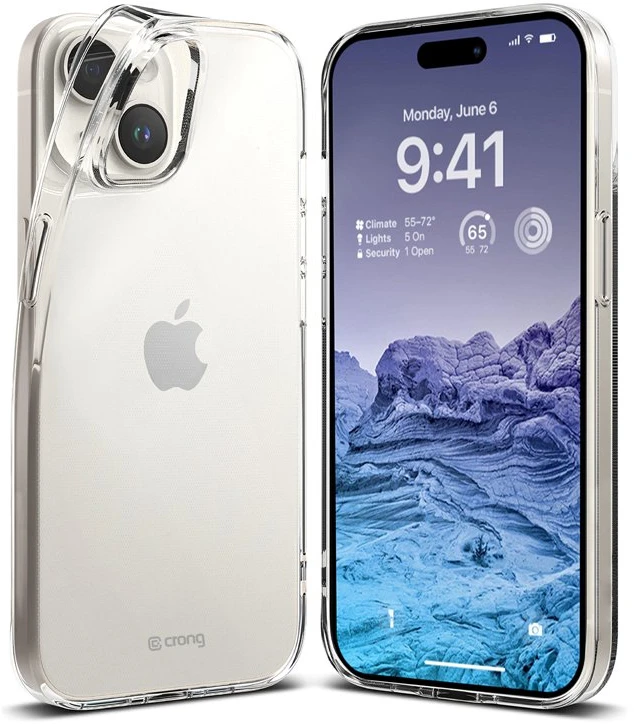 Crong Crystal Slim Cover - dėklas skirtas Apple iPhone 15 Plus Transparent