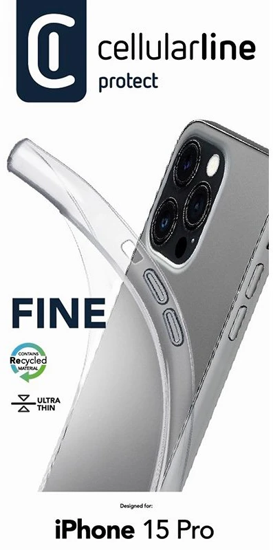Cellular Line Cellularline Fine - dėklas skirtas Apple iPhone 15 Pro Transparent