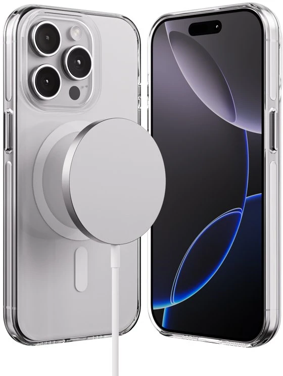 Crong Clear MAG Pro - dėklas Apple iPhone 15 Pro MagSafe skaidrus