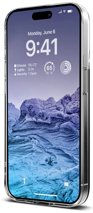 Crong Crystal Slim Cover - Dėklas iPhone 15 Pro (permatomas)