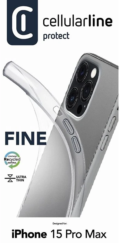 Cellular Line Cellularline Fine - dėklas skirtas Apple iPhone 15 Pro Max Transparent