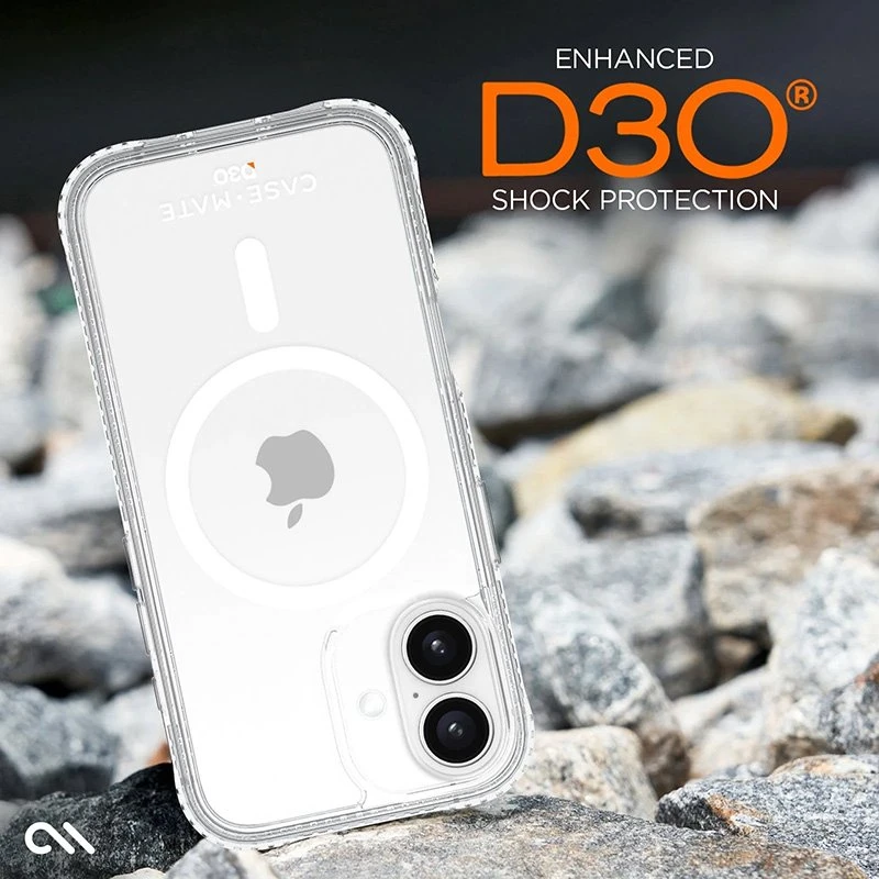 Case-Mate Tough D3O MagSafe - dėklas skirtas Apple iPhone 16 Plus Clear