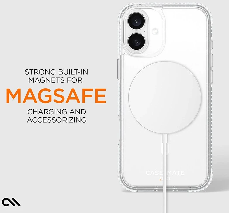 Case-Mate Tough D3O MagSafe - dėklas skirtas Apple iPhone 16 Plus Clear