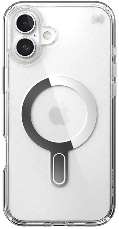 Speck Presidio Perfect-Clear ClickLock & MagSafe - dėklas skirtas Apple iPhone 16 Plus Clear / Chrome Finish / Serene Sidabrinis
