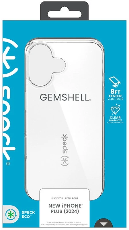 Speck „Gemshell“ dėklas, skirtas „iPhone 16 Plus“, skaidrus