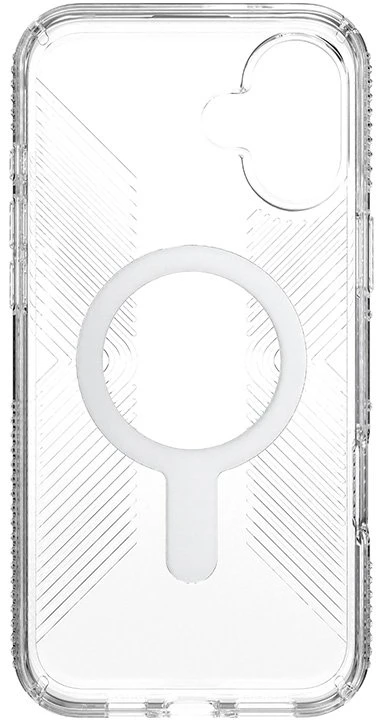 Speck Presidio Perfect-Clear Grip ClickLock & MagSafe - dėklas skirtas Apple iPhone 16 Plus Clear / Chrome Finish / Serene Sidabrinis