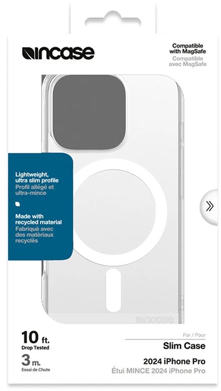 Incase Slim dėklas MagSafe - dėklas Apple iPhone 16 Pro Clear