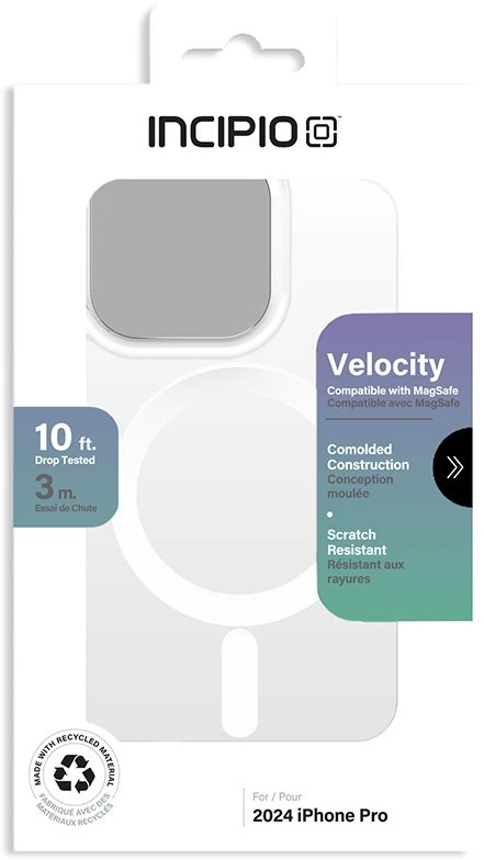 Incipio Velocity MagSafe - dėklas Apple iPhone 16 Pro Clear